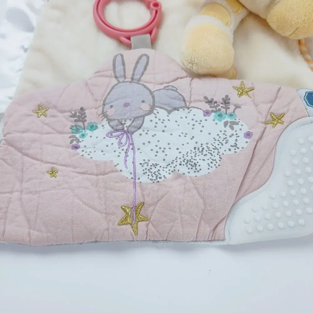 Baby Toy Bundle Soft Plush Rattles & Lovey Set